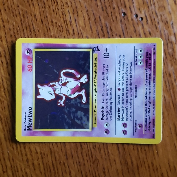 Vintage Holo Mewtwo Pokemon 10/130